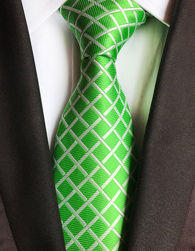 Nová hodvábna 8cm formálna kravata, sivá, pruhovaná, jednofarebná žakárová kravata s kockovaným vzorom pre mužov, obchodné, svadobné, kravaty, gravata doplnky