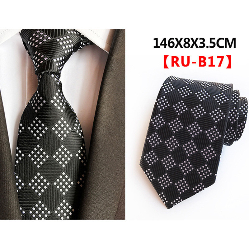 Nová hodvábna 8cm formálna kravata, sivá, pruhovaná, jednofarebná žakárová kravata s kockovaným vzorom pre mužov, obchodné, svadobné, kravaty, gravata doplnky