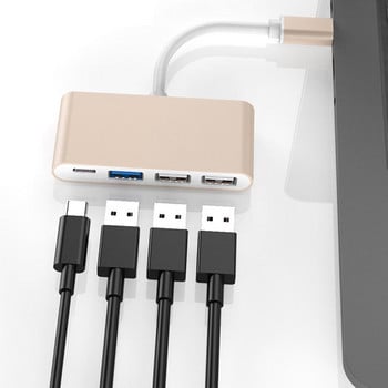 Type-C σε USB Hub Adapter 2.0 Portable 4 in 1 Type-C to USB 3.0 Converter Adapter Cable Hub for MacBook Type-C to USB