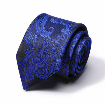 Класически 7 см вратовръзки за мъже Копринена вратовръзка Луксозни раирани карирани вратовръзки Бизнес вратовръзка за мъжки костюм Вратовръзка за сватбено парти