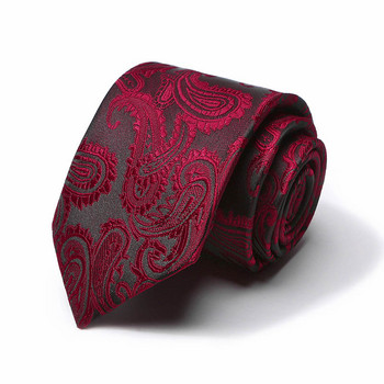 Класически 7 см вратовръзки за мъже Копринена вратовръзка Луксозни раирани карирани вратовръзки Бизнес вратовръзка за мъжки костюм Вратовръзка за сватбено парти