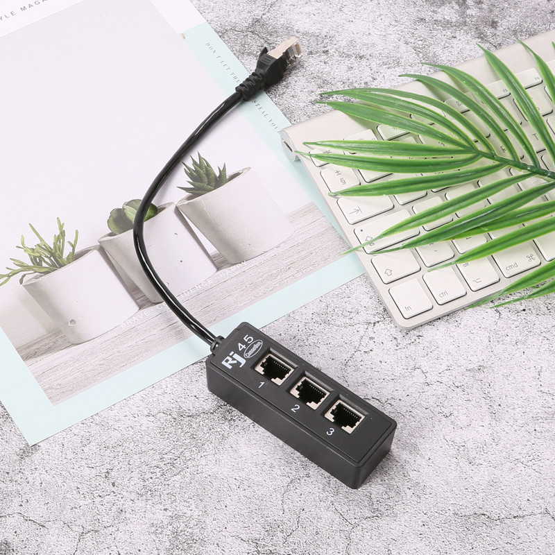 RJ45 skirstytuvo adapteris nuo 1 iki 4 prievadų kištukinis ir moteriškas ilgintuvas Ethernet kabelio ilgintuvas Lan Ethernet tinklo Rj45 kabelio prievadas