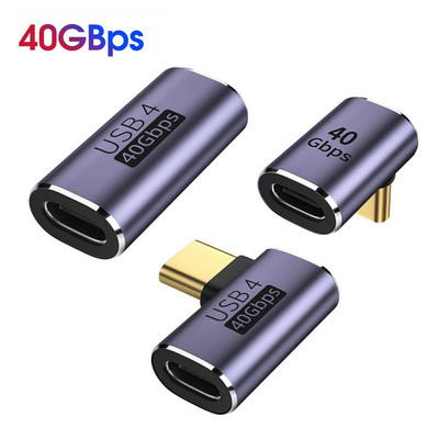 Type-C USB4.0 40Gbps кабелен адаптер 8K@60Hz данни 100W USB C към USB C Бързо зареждане Съвместим с Thunderbolt4/3 за телефон Macbook