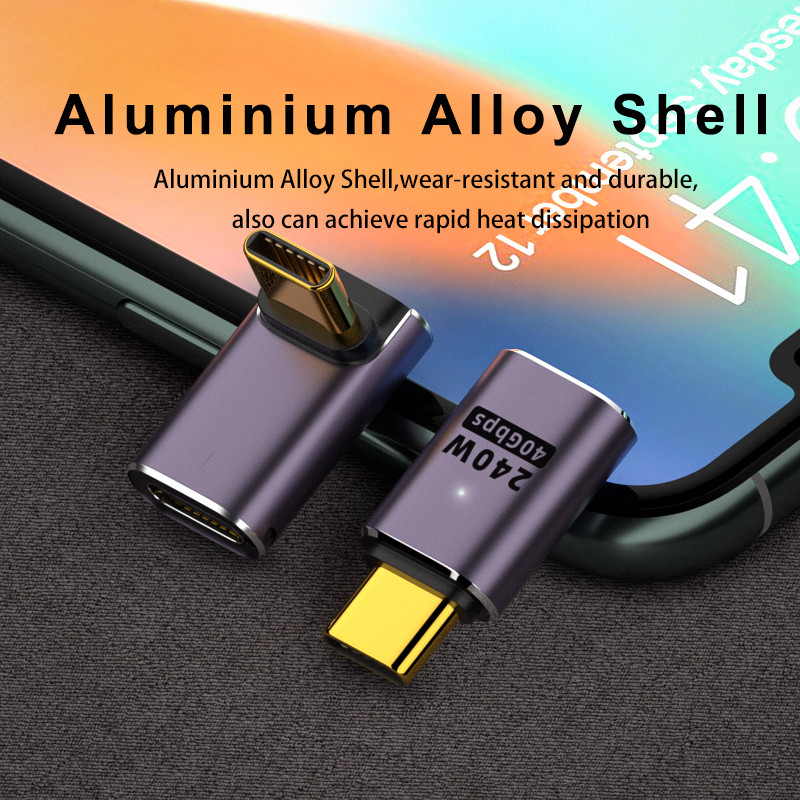 USB4.0 40Gbps C-típusú USB C PD3.1 adapter csatlakozó 8K@60Hz 240W gyorstöltő konverter MacBook Pro M1 M2 Nintendo Switchhez