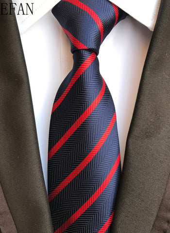 Κλασική ανδρική γραβάτα 8 εκατοστών 100% μεταξωτή γραβάτα Πολυτελής ριγέ καρό τσέπη Επαγγελματική γραβάτα λαιμού για άντρες Κοστούμι Cravat Γραβάτες γάμου