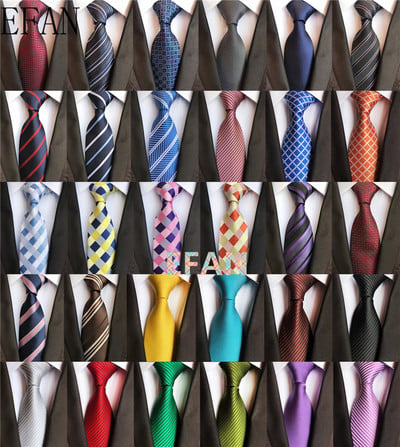Класически 8 см вратовръзки за мъже Вратовръзка от 100% коприна Луксозни раирани карирани карирани вратовръзки за мъжки костюм, вратовръзка, вратовръзка за сватбено парти