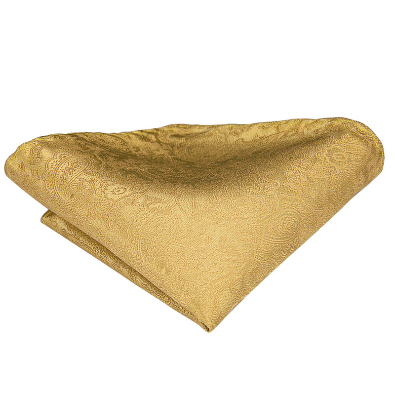 Hi-Tie prabangus geltonas auksinis pledas Paisley šilko vestuvinis kaklaraištis vyrams Madingas vyriškas kaklaraištis Gravatas Dovanų verslo vakarėlis