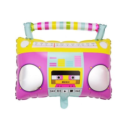 Dekorácie na párty s motívom 80. a 90. rokov, dúhové balóny na kolieskové korčule, 4D disko balóny, explodujúce hviezdy, fóliové balóny, retro téma, narodeninová dekorácia