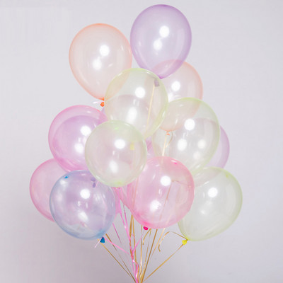 20 buc./lot 10 inch baloane cu bule de cristal, colorate, transparente, din latex, decorațiuni pentru petrecerea de aniversare, nuntă, vară, heliu global