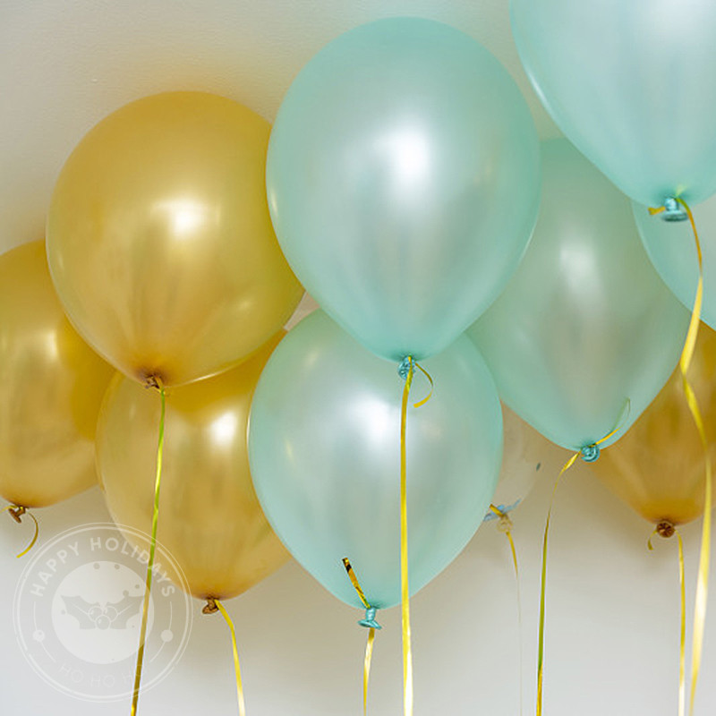 20kom/Set Zlatno bijeli baloni Tema zabave Lateks baloni Girlanda Dekoracija Božićni balon Odijelo Dječački rođendan Vjenčanje Dekor igračka