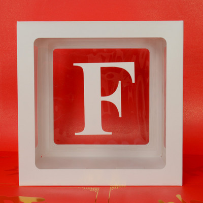 Egyedi név levél Baby Shower Box Születésnap esküvő Balloon Box Party Évforduló Dekoráció Gyerekek Babazuhany Lány Nem Felfed