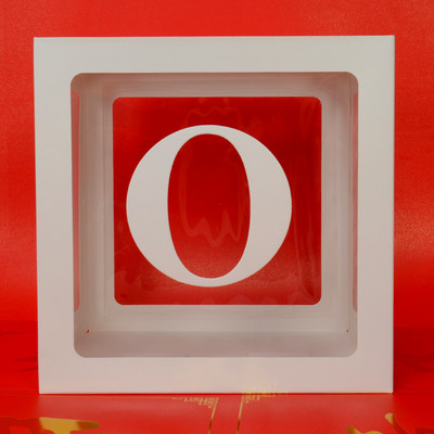 Egyedi név levél Baby Shower Box Születésnap esküvő Balloon Box Party Évforduló Dekoráció Gyerekek Babazuhany Lány Nem Felfed