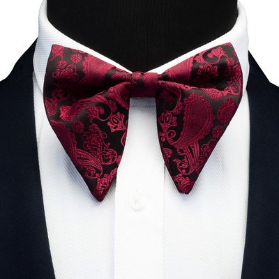 Ricnais modes zīda Pasley ziedu liela tauriņa dzeltena sarkana žakarda tauriņš vīriešiem Biznesa kāzu ballīšu kaklasaites Gigt aksesuāri