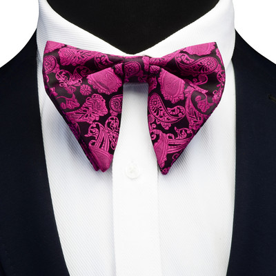 Ricnais modes zīda Pasley ziedu liela tauriņa dzeltena sarkana žakarda tauriņš vīriešiem Biznesa kāzu ballīšu kaklasaites Gigt aksesuāri