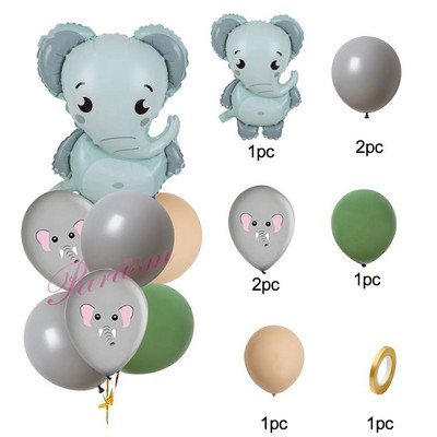 Set de baloane cu model maimuță/tigru/elefant/girafă din carton pentru copii, junglă sălbatică, safari, accesorii de decorare pentru petrecerea de naștere