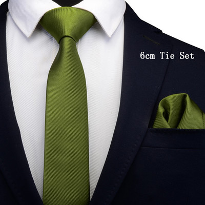 Pánska pevná ležérna úzka kravata Ricnais s dĺžkou 6 cm pre svadobné šaty, červeno-zelené kockované kravatové sady do saka, oblekové kravaty