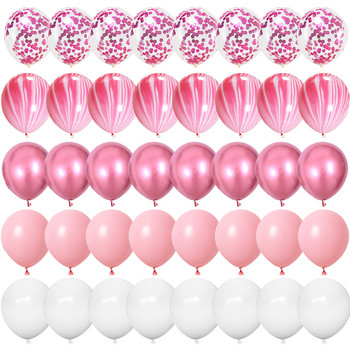 40 бр. 12 инча розово златни конфети латексови балони Честит рожден ден Декорации за парти Деца Възрастни Момче Момиче Baby Shower Сватбени принадлежности