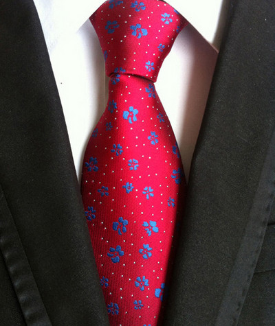 Novi dizajn Karirana kravata od 8 cm, crvena crna svila i jacqurd tkana kravata za muškarce Poslovno vjenčanje Kravata Dodaci Kravate Pokloni