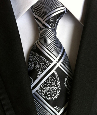 Novi dizajn Karirana kravata od 8 cm, crvena crna svila i jacqurd tkana kravata za muškarce Poslovno vjenčanje Kravata Dodaci Kravate Pokloni