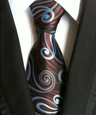 Novi dizajn Karirana kravata od 8 cm, crvena crna svila i jacqurd tkana kravata za muškarce Poslovno vjenčanje Kravata Dodaci Kravate Pokloni