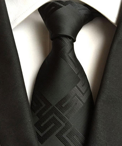 Novi dizajn Karirana kravata od 8 cm, crvena crna svila i jacqurd tkana kravata za muškarce Poslovno vjenčanje Kravata Dodaci Kravate Pokloni