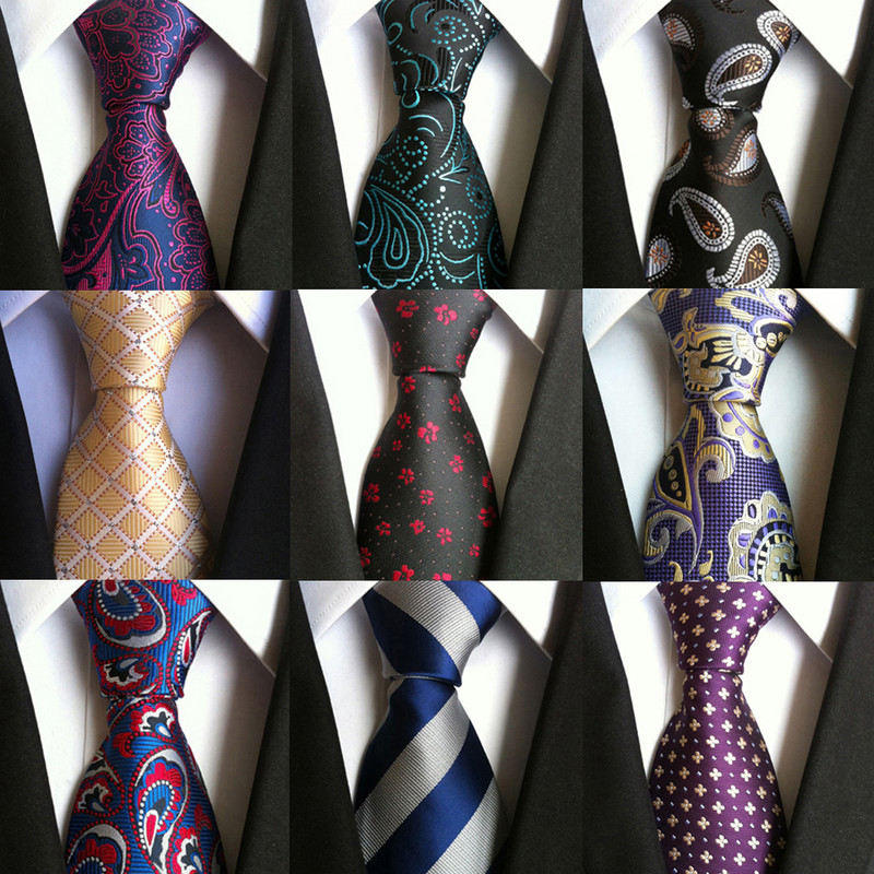 Novi dizajn Karirana kravata od 8 cm, crvena crna svila i jacqurd tkana kravata za muškarce Poslovno vjenčanje Kravata Dodaci Kravate Pokloni