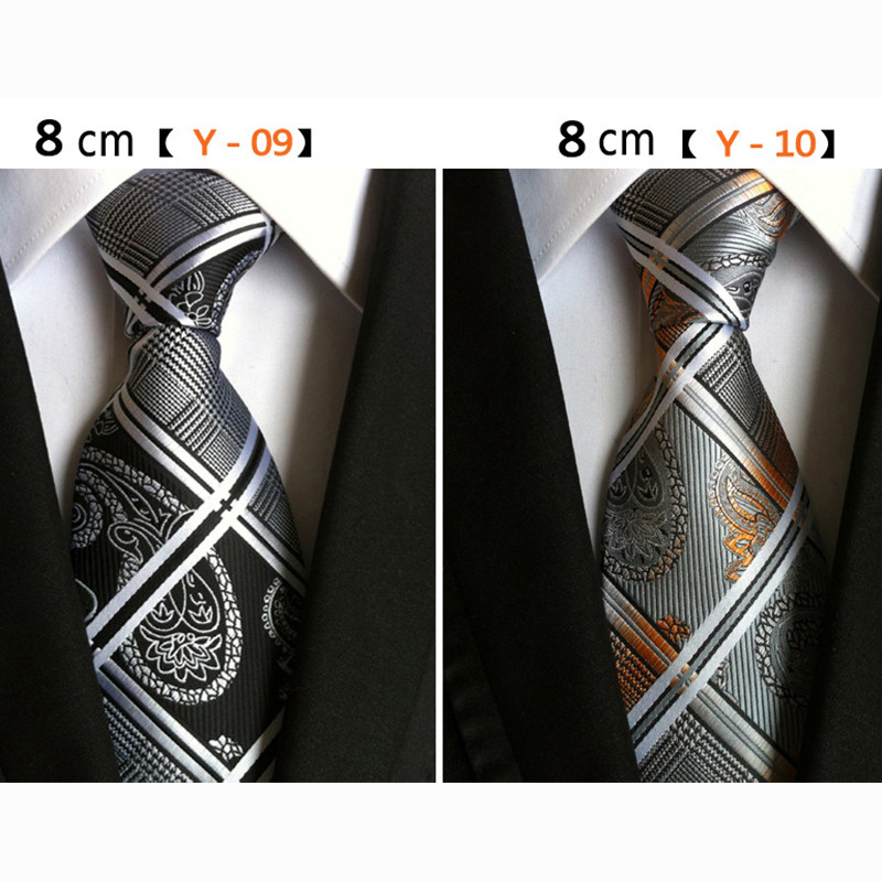 Novi dizajn Karirana kravata od 8 cm, crvena crna svila i jacqurd tkana kravata za muškarce Poslovno vjenčanje Kravata Dodaci Kravate Pokloni