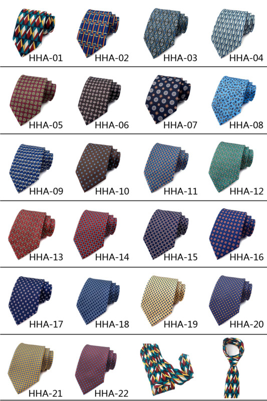 Új, 100% selyem 8 cm-es férfi Ascot nyakkendő zöld geometriai jacquard nyíl klasszikus esküvői Gravatas Para Homens HA12