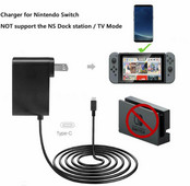 1 db AC adapter töltő Nintendo Switch hordozható töltőhöz NS gyorstöltés tápkábellel dokkoló/vezérlő játéktartozékok