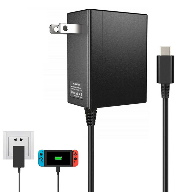 1 db AC adapter töltő Nintendo Switch hordozható töltőhöz NS gyorstöltés tápkábellel dokkoló/vezérlő játéktartozékok