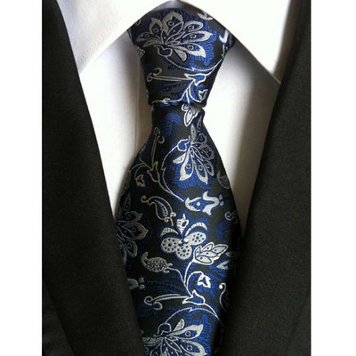 Luxusné pánske kravaty, klasické kvetinové Paisley vzory, 8 cm, svadobné kravaty, žakárové tkané, 100% hodvábne pánske kravaty na krk, doplnky na párty