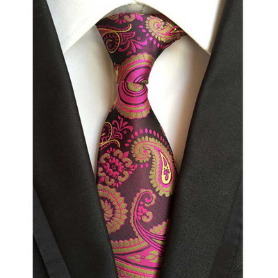 Luxusné pánske kravaty, klasické kvetinové Paisley vzory, 8 cm, svadobné kravaty, žakárové tkané, 100% hodvábne pánske kravaty na krk, doplnky na párty
