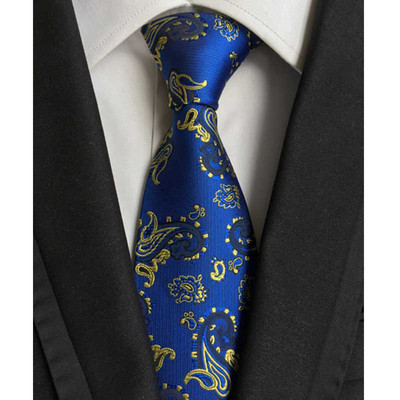 Luxusné pánske kravaty, klasické kvetinové Paisley vzory, 8 cm, svadobné kravaty, žakárové tkané, 100% hodvábne pánske kravaty na krk, doplnky na párty