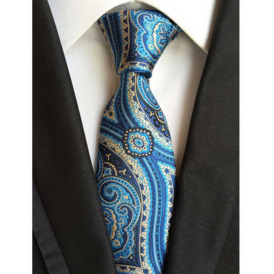 Luxusné pánske kravaty, klasické kvetinové Paisley vzory, 8 cm, svadobné kravaty, žakárové tkané, 100% hodvábne pánske kravaty na krk, doplnky na párty