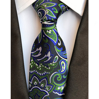 Luxusné pánske kravaty, klasické kvetinové Paisley vzory, 8 cm, svadobné kravaty, žakárové tkané, 100% hodvábne pánske kravaty na krk, doplnky na párty