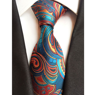 Luxusné pánske kravaty, klasické kvetinové Paisley vzory, 8 cm, svadobné kravaty, žakárové tkané, 100% hodvábne pánske kravaty na krk, doplnky na párty