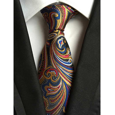 Luxusné pánske kravaty, klasické kvetinové Paisley vzory, 8 cm, svadobné kravaty, žakárové tkané, 100% hodvábne pánske kravaty na krk, doplnky na párty