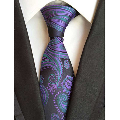 Luxusné pánske kravaty, klasické kvetinové Paisley vzory, 8 cm, svadobné kravaty, žakárové tkané, 100% hodvábne pánske kravaty na krk, doplnky na párty