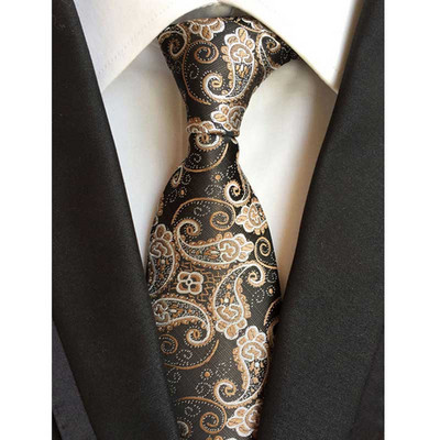 Luxusné pánske kravaty, klasické kvetinové Paisley vzory, 8 cm, svadobné kravaty, žakárové tkané, 100% hodvábne pánske kravaty na krk, doplnky na párty