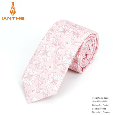 Pilnīgi jaunas vīriešu kaklasaites ar puķainiem kaklasaites vīriešiem ikdienišķas kokvilnas slaidas kaklasaites Gravata šauras kāzu jūras krāsas plānas ballītes ikdienas ziedu kaklasaites