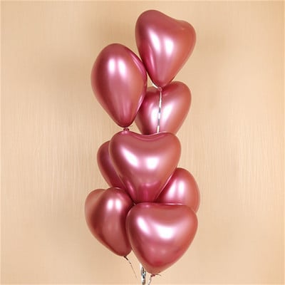 12 hüvelykes szív alakú esküvői léggömb magas fém latex léggömbök születésnapi parti ajánlati jelenet díszített lila arany hélium ballon