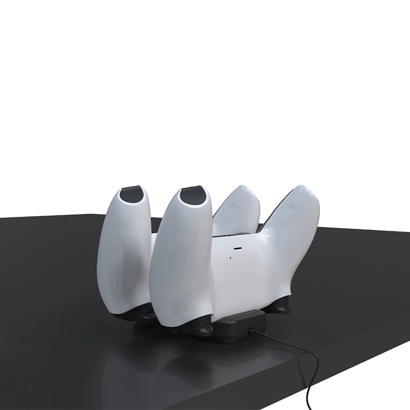 Dock de încărcare rapidă cu slot dublu Gamepad Sursă de alimentare Încărcător Stație de bază Stand cu cablu tip C pentru controler de joc fără fir PS5