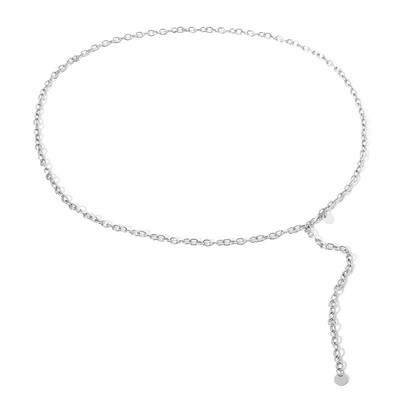 Moda femei curele cu lanț în talie pentru femeie cu corp argintiu mini rochie metalică curea de aur pentru femei cu paiete lanțuri subțiri pentru femei ketting riem 133