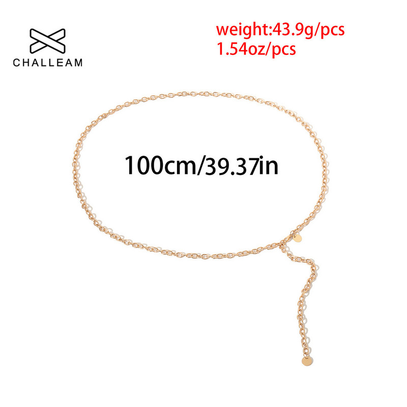 Modni ženski pojasevi s lancima oko struka Ženska srebrna mini metalna haljina sa zlatnim pojasom Ženski šljokice Tanki lančići Ženski ketting riem 133