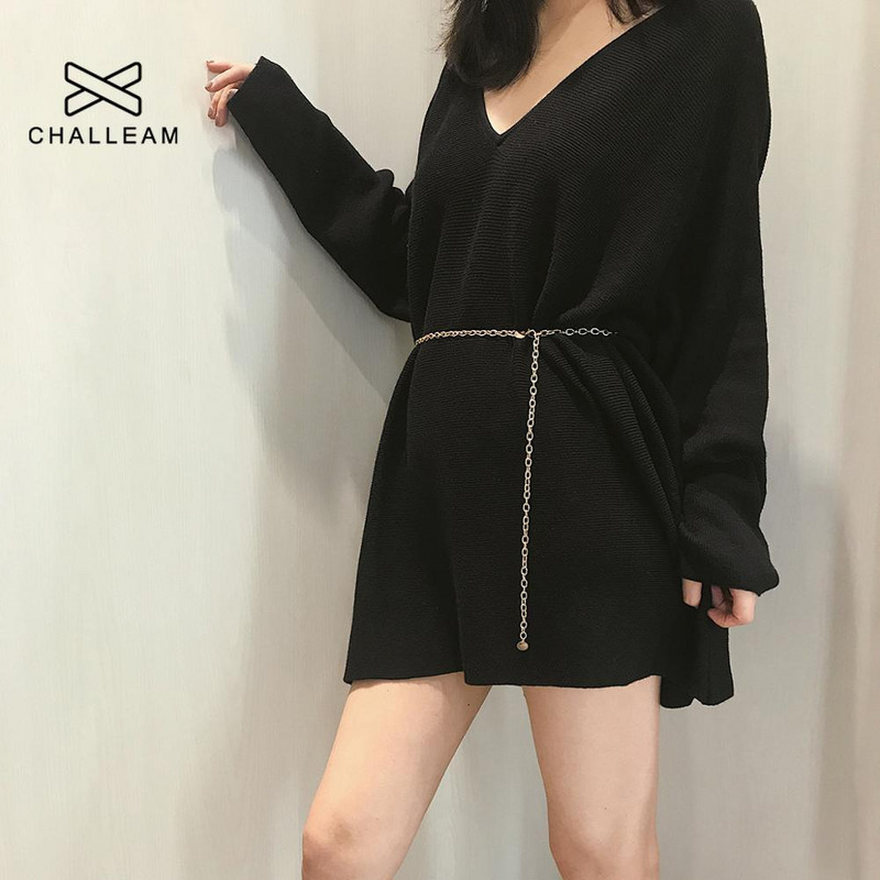 Modni ženski pojasevi s lancima oko struka Ženska srebrna mini metalna haljina sa zlatnim pojasom Ženski šljokice Tanki lančići Ženski ketting riem 133