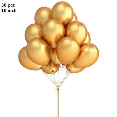 30db/tétel 10 hüvelykes gyöngyarany ezüst fekete gyöngy Latex léggömbök boldog születésnapot esküvői parti dekoráció léggömb léggömbök hélium gömbök
