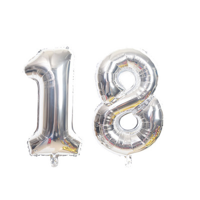 Balon od 32/40 inča broj 18, zlatno srebrna ružičasta boja, baloni od folije za dječake i djevojčice, ukrasi za 18. godišnjicu rođendana
