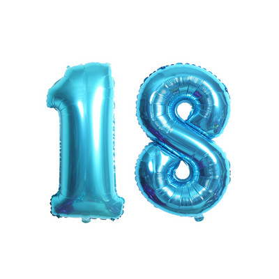 Balon od 32/40 inča broj 18, zlatno srebrna ružičasta boja, baloni od folije za dječake i djevojčice, ukrasi za 18. godišnjicu rođendana