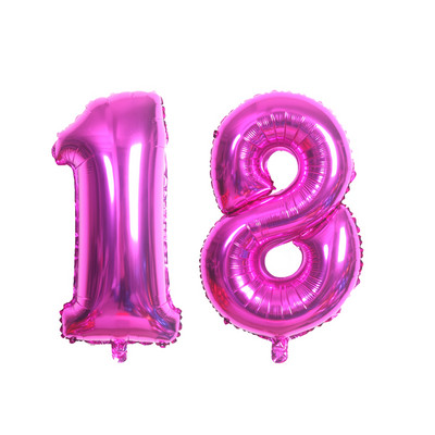 Balon od 32/40 inča broj 18, zlatno srebrna ružičasta boja, baloni od folije za dječake i djevojčice, ukrasi za 18. godišnjicu rođendana