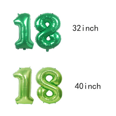 Balon od 32/40 inča broj 18, zlatno srebrna ružičasta boja, baloni od folije za dječake i djevojčice, ukrasi za 18. godišnjicu rođendana